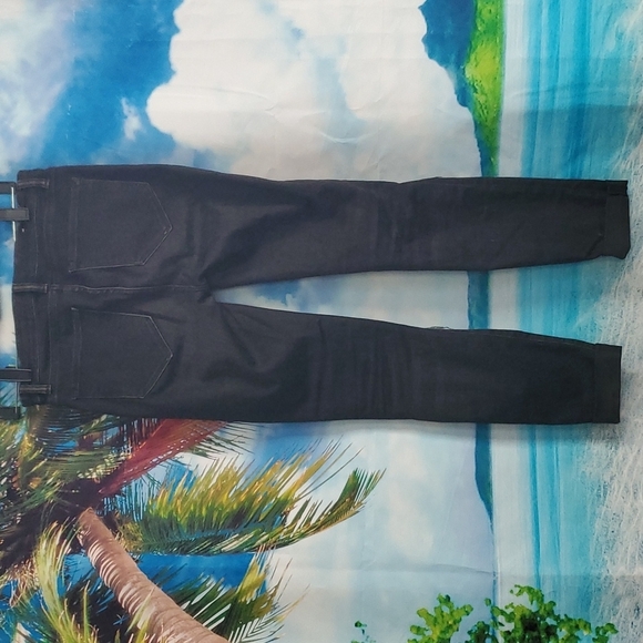 Allsaints GRACE BLACK MAST KNEE DESTROY SKINNY JEANS SIZE W29 - Picture 2 of 3